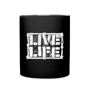 LIVE LIFE - Vivez votre vie - Mug uni - noir - Devant
