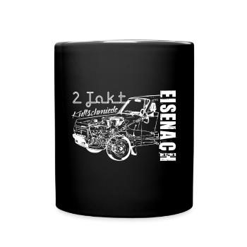 Wartburg 353 DDR Kultschmiede Eisenach - Tasse einfarbig - Schwarz - Vorne