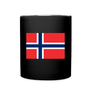 Norvège drapeau norvégien Drapeau Scandinavie - Mug uni - noir - Devant