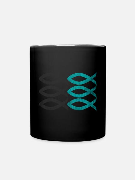 Chrétiens Poissons Chrétiens - Mug uni - noir