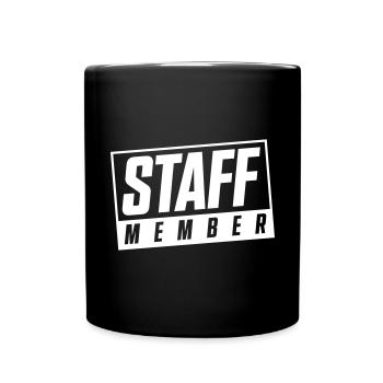 staff member stamp - Full Colour Mug - black - Front