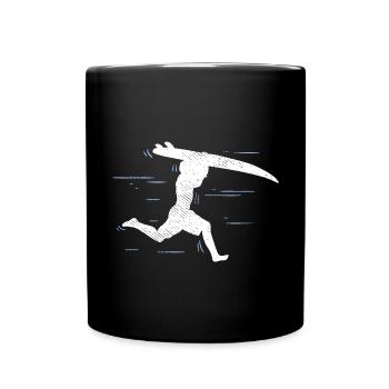 Surfeur surfeur boarder course à pied - Mug uni - noir - Devant