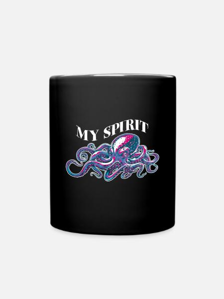 Pieuvres kalmar des octopodes des eaux profondes - Mug uni - noir