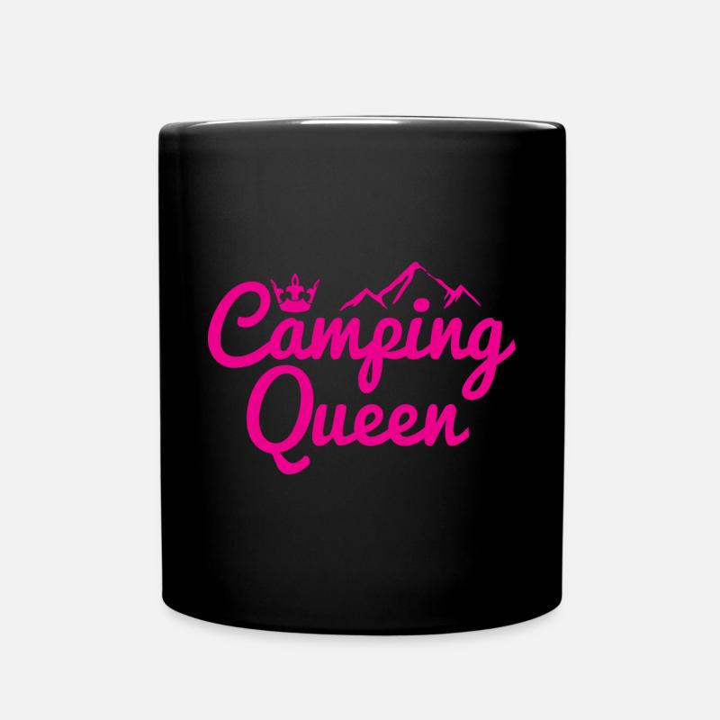 Camping Queen Krone Berg - Tasse einfarbig - Schwarz