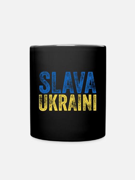 Slava Ukraini - Mug uni - noir