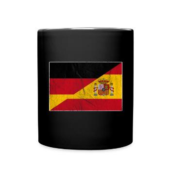 Allemagne Espagne Drapeau - Mug uni - noir - Devant