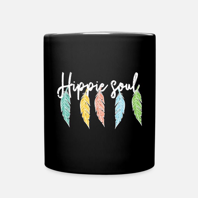 Hippie Friedensbewegung Peace Flower Power Frieden - Tasse einfarbig - Schwarz
