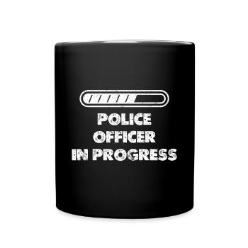 Policier en service Cadeaux de policier - Mug uni - noir - Devant