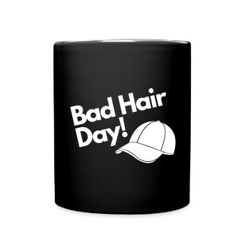 Bad Hair Day - Tasse einfarbig - Schwarz - Vorne