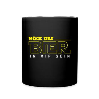 Möge das Bier in mir sein - Tasse einfarbig - Schwarz - Vorne