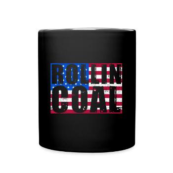 Conception de rouleaux de carbone aux États-Unis pour les conducteurs de diesel - Mug uni - noir - Devant