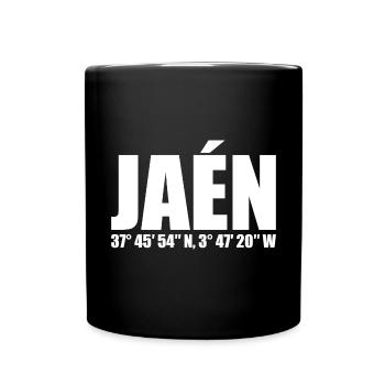 Jaén Coordinates - Full Colour Mug - black - Front