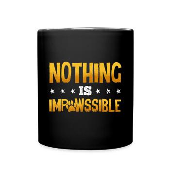 Animal Control Officer Nothing Is Impawssible - Full Colour Mug - black - Front
