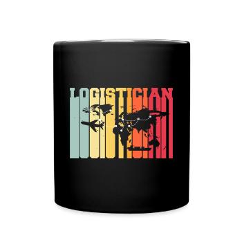 Logistician Logistics Silhouettes - Full Colour Mug - black - Front