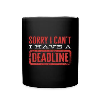 Journalist Journalism Sorry I Cant I Have A - Tasse einfarbig - Schwarz - Vorne