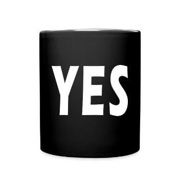 yes - Tasse einfarbig - Schwarz - Vorne