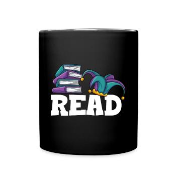 Lesen - Tasse einfarbig - Schwarz - Vorne