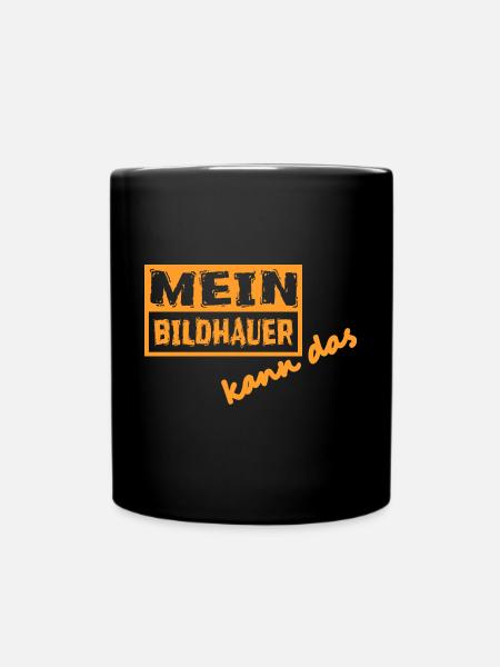 Bildhauer - Tasse einfarbig - Schwarz