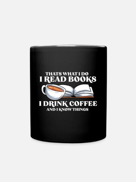 Lesen - Tasse einfarbig - Schwarz