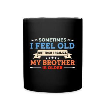 Personnes âgées Grand-père sarcastique - Mug uni - noir - Devant