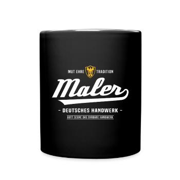 Maler Lackierer Malermeister Beruf Zunftzeichen - Tasse einfarbig - Schwarz - Vorne