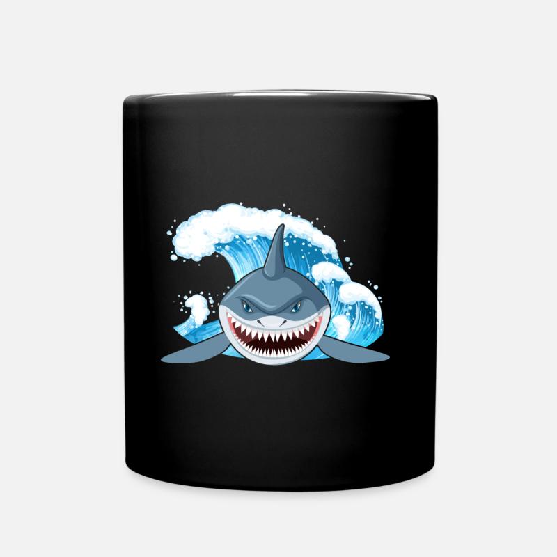 J’aime les requins - Mug uni - noir