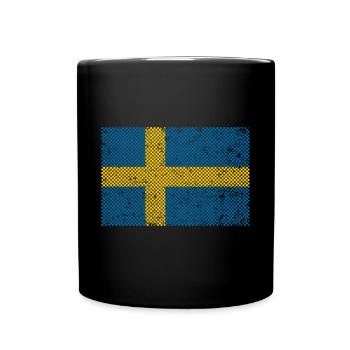 Schweden - Tasse einfarbig - Schwarz - Vorne