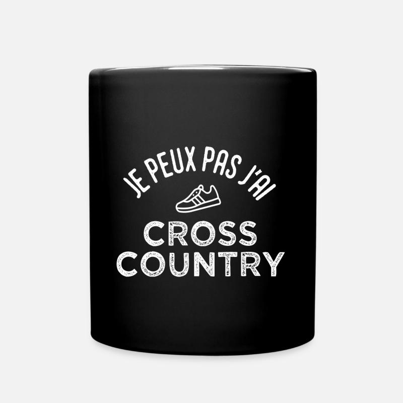 peux pas j'ai cross country running course à pied - Mug uni - noir