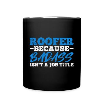 Bauarbeiter Dachdecker Geschenkidee - Tasse einfarbig - Schwarz - Vorne