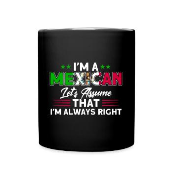 Drapeau mexicain Cadeau de racines mexicaines - Mug uni - noir - Devant