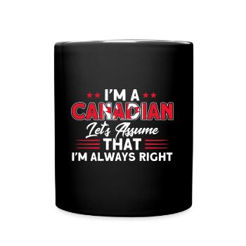 Drapeau canadien Cadeau racines canadiennes - Mug uni - noir - Devant