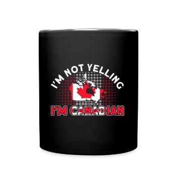 Drapeau canadien Cadeau racines canadiennes - Mug uni - noir - Devant