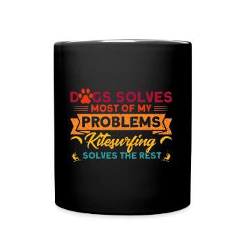 Kiteboarder Kitesurfer Kiten Kiteboard Geschenk - Tasse einfarbig - Schwarz - Vorne