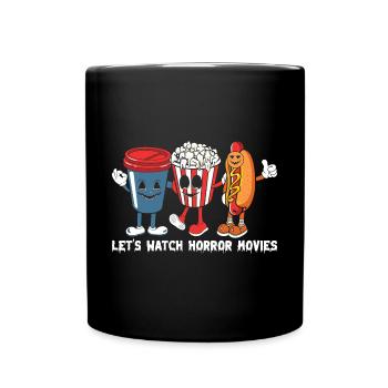 Halloween Horror Movies - Tasse einfarbig - Schwarz - Vorne