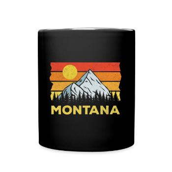 Natur Montana Design für stolze Montaner - Tasse einfarbig - Schwarz - Vorne