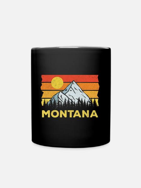 Natur Montana Design für stolze Montaner - Tasse einfarbig - Schwarz