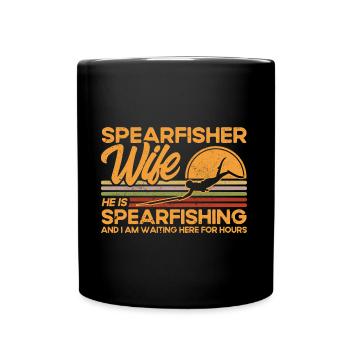 Speerfischer Speerfischer Ehefrau Geschenk - Tasse einfarbig - Schwarz - Vorne
