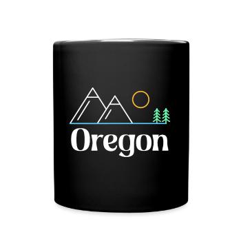 Natur Oregon Design für stolze Oregonier - Tasse einfarbig - Schwarz - Vorne