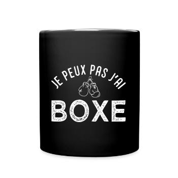 J peux pas j ai boxe Cadeau cool boxe - Mug uni - noir - Devant