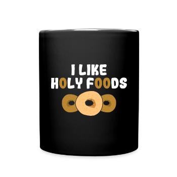 Bagel Spruch Geschenk - Tasse einfarbig - Schwarz - Vorne