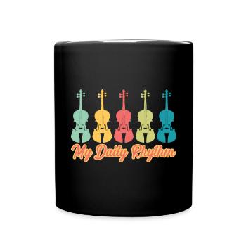 Daily Rhythm Orchestra / Violine Musik, Violinist - Tasse einfarbig - Schwarz - Vorne