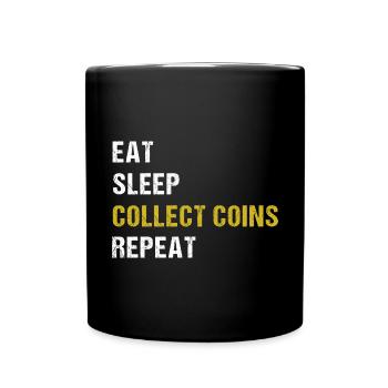 Numismatics Coin Collecting Gift - Full Colour Mug - black - Front