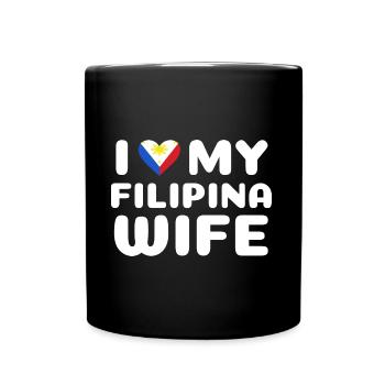 Filipina Wife Filipino Design für stolze Pinoys - Tasse einfarbig - Schwarz - Vorne
