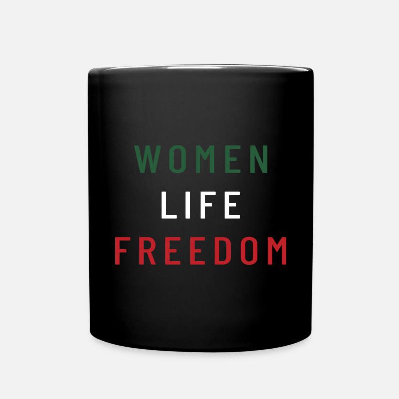 Women's life freedom - Full Colour Mug - black