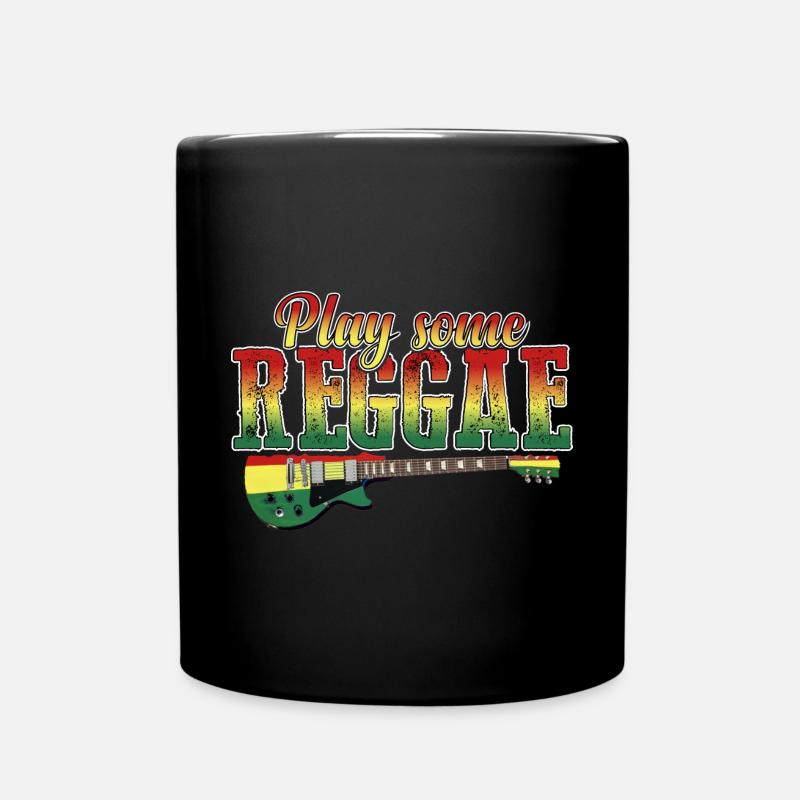 Play Some Reggae / Gitarre, Musik, Jamaika - Tasse einfarbig - Schwarz
