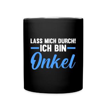 Patenonkel Pate Onkel - Tasse einfarbig - Schwarz - Vorne