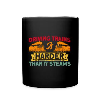 Trains Locomotive Engine Driver Gift - Full Colour Mug - black - Front
