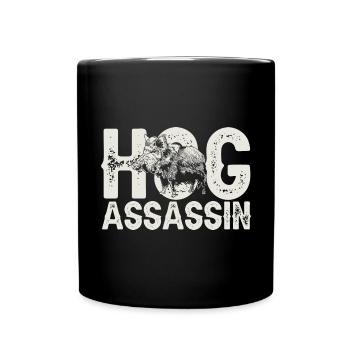 Wild boar hunting hunter wild boar - Full Colour Mug - black - Front