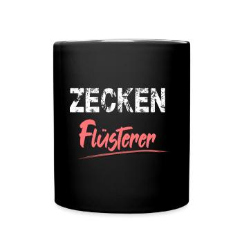 Zecken Flüsterer für den Tierarzt oder - Tasse einfarbig - Schwarz - Vorne