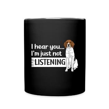 Treeing Walker Coonhound - Tasse einfarbig - Schwarz - Vorne